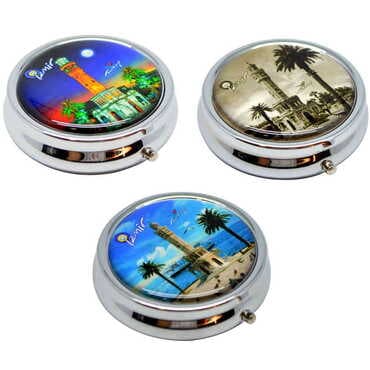 Izmir Themed Customised Epoxy Round Pill Box 50x15 mm - 3