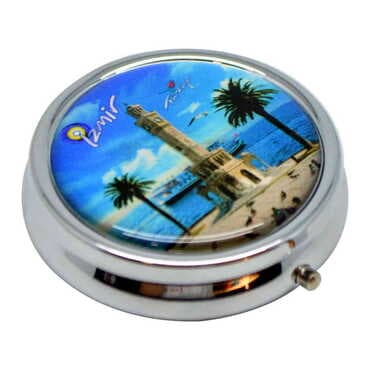 Izmir Themed Customised Epoxy Round Pill Box 50x15 mm - 6