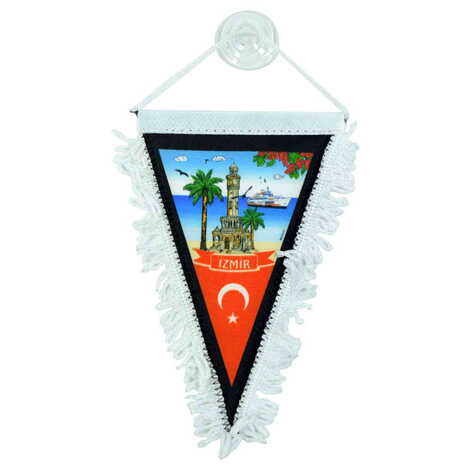 Toptan İzmir Temalı Üçgen Flama 10X15 cm