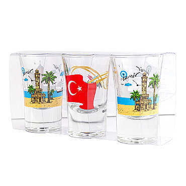 İzmir Temalı Üçlü Shot Bardak - 2