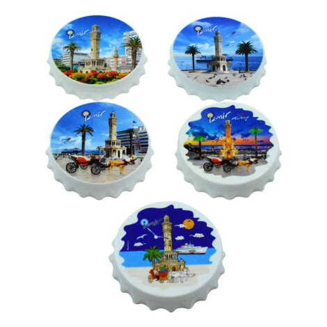 Toptan İzmir Temalı Uv Baskılı Kapak Açacak Magnet 63x15 mm - 3