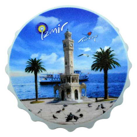 Toptan İzmir Temalı Uv Baskılı Kapak Açacak Magnet 63x15 mm - 8