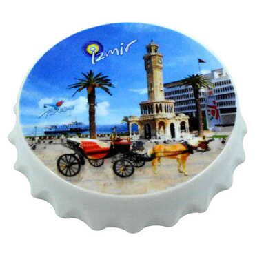 Toptan İzmir Temalı Uv Baskılı Kapak Açacak Magnet 63x15 mm - 11