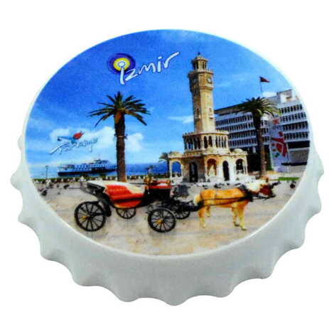 Toptan İzmir Temalı Uv Baskılı Kapak Açacak Magnet 63x15 mm - 11