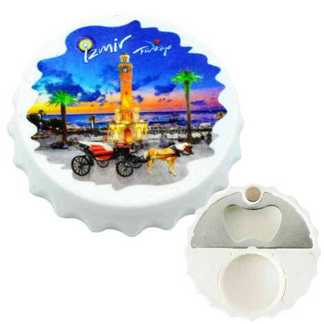 Toptan İzmir Temalı Uv Baskılı Kapak Açacak Magnet 63x15 mm - 12