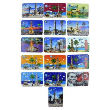 Toptan İzmir Temalı Uv Baskılı Magnet 80x50 mm - 3