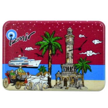 Toptan İzmir Temalı Uv Baskılı Magnet 80x50 mm - 8