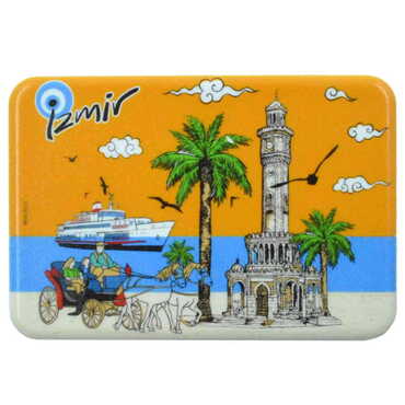 Toptan İzmir Temalı Uv Baskılı Magnet 80x50 mm - 16