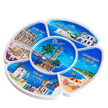 İzmir Temalı Uv Baskılı Polyester Tabak 15 Cm - 5