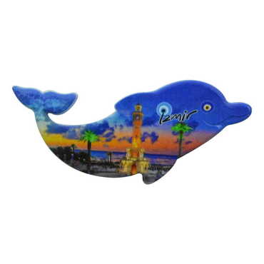 Izmir Themed Customised UV Printed Plastic Base Dolphin Shaped Fridge Magnet 110x50 mm - 8