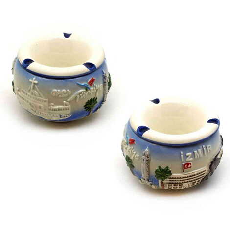 Izmir Themed Ceramic Ashtray