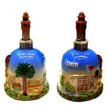 Myros - Izmir Themed Ceramic Blue Bell