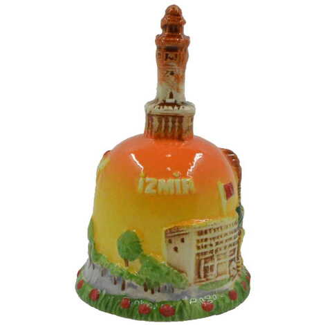 Izmir Themed Ceramic Orange Bell