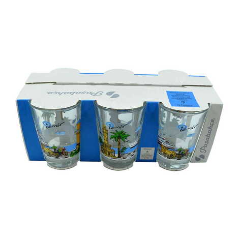 Izmir Themed Color Printed Glass Of Water - 4