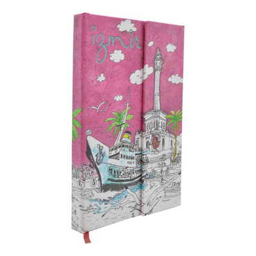 Izmir Themed Custom Printed Notebook With Magnetic Lid 100x140x15 mm - Thumbnail