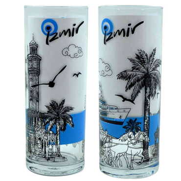 Myros - Izmir Themed Custom Printed Raki-Ouzo Glass