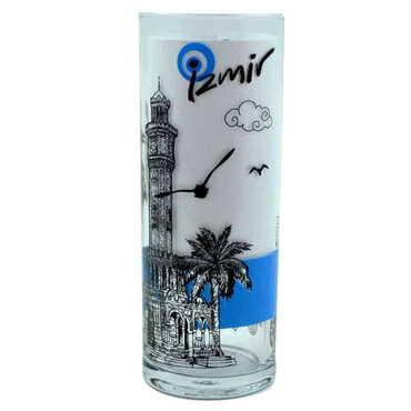 Izmir Themed Custom Printed Raki-Ouzo Glass - Thumbnail