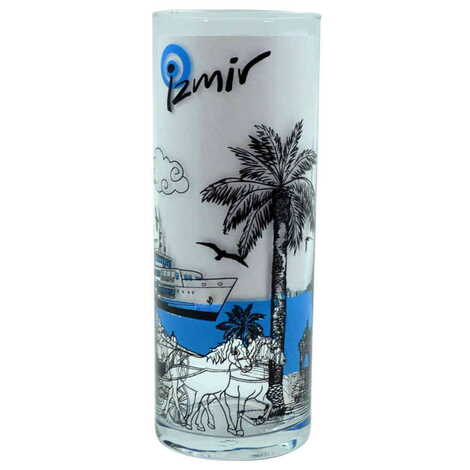 Izmir Themed Custom Printed Raki-Ouzo Glass