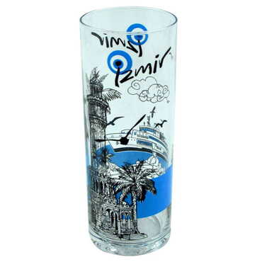 Izmir Themed Custom Printed Raki-Ouzo Glass - Thumbnail