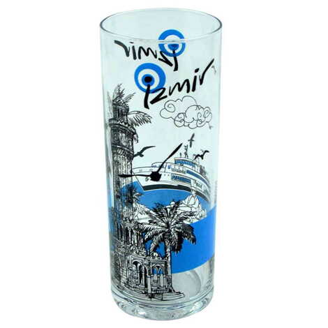 Izmir Themed Custom Printed Raki-Ouzo Glass