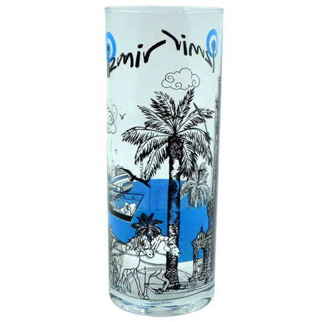 Izmir Themed Custom Printed Raki-Ouzo Glass