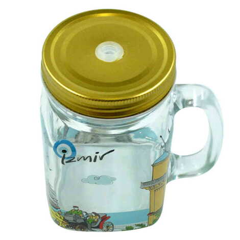 Izmir Themed Customised 350 Cc Glass Mason Jar