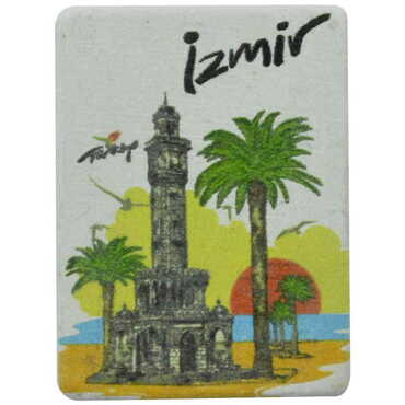 Myros - Izmir Themed Customised Stone Fridge Magnet 60x45 mm