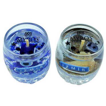Izmir Themed Glass Transparent Gel Candle - 3
