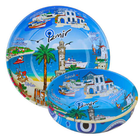 İzmir Themed Metal Bowl 115 mm - 1
