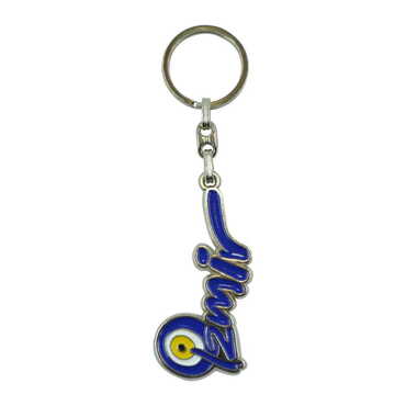 Izmir Themed Metal Customised Enamel Keychain - Thumbnail