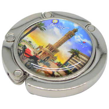 Izmir Themed Metal Folding Purse Hook For Table 45 mm - Thumbnail