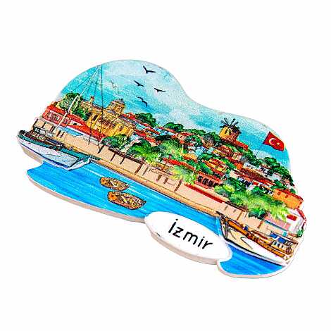 İzmir Themed Myros Local Polyester Refrigerator Magnet - 13