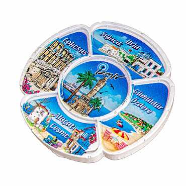 İzmir Themed Myros Local Polyester Refrigerator Magnet - 18