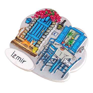 İzmir Themed Myros Local Polyester Refrigerator Magnet - 19