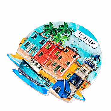 İzmir Themed Myros Local Polyester Refrigerator Magnet - 24