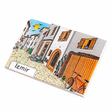 İzmir Themed Myros Local Polyester Refrigerator Magnet - 25
