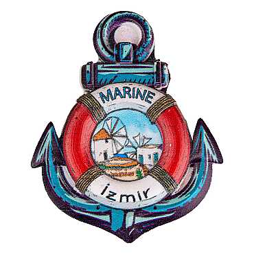 İzmir Themed Myros Local Polyester Refrigerator Magnet - 27