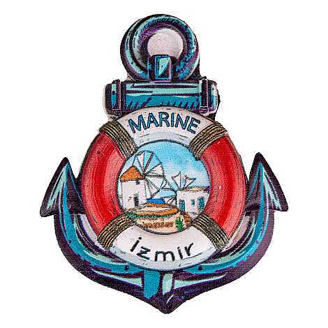 İzmir Themed Myros Local Polyester Refrigerator Magnet - 27