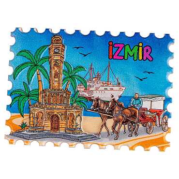 İzmir Themed Myros Local Polyester Refrigerator Magnet - 28