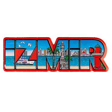 İzmir Themed Myros Local Polyester Refrigerator Magnet - 34