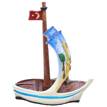 Izmir Themed Polyester Ship Desktop Decor 55X105X125 Mm - Thumbnail