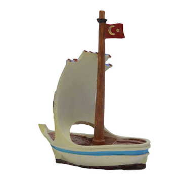 Izmir Themed Polyester Ship Desktop Decor 55X105X125 Mm - Thumbnail