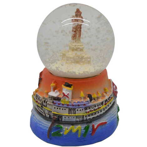 İzmir Themed Polyester Snow Globe 45 mm