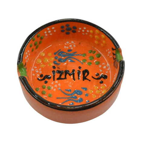 Izmir Themed Turkish Ceramic B Serie Ashtray Small Size