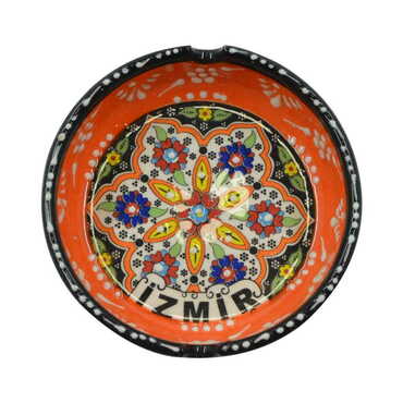 Myros - Izmir Themed Turkish Ceramic Special Relief Ashtray Big Size