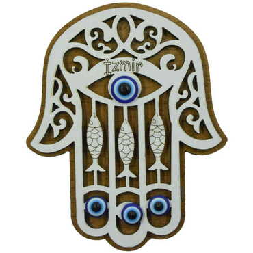 Izmir Themed Wooden Engraved Souvenir Fridge Magnet - 8