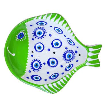 Embossed Evil Eye Fish Snack Bowl - 7