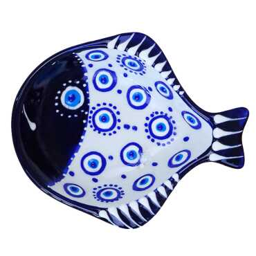 Embossed Evil Eye Fish Snack Bowl - 5