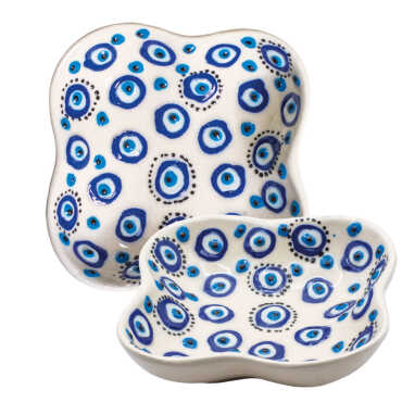 Embossed Evil Eye Clover Snack Bowl