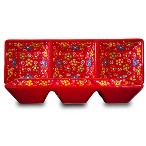 Kabartma Üçlü Kare Çerezlik 85 X 255 X 40 Mm - 3